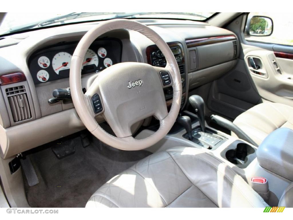 2001 Grand Cherokee Limited 4x4 - Silverstone Metallic / Agate/Light Taupe photo #51