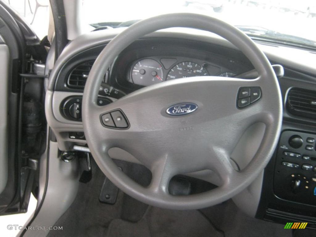 2002 Ford Taurus SE Medium Graphite Steering Wheel Photo #47288724