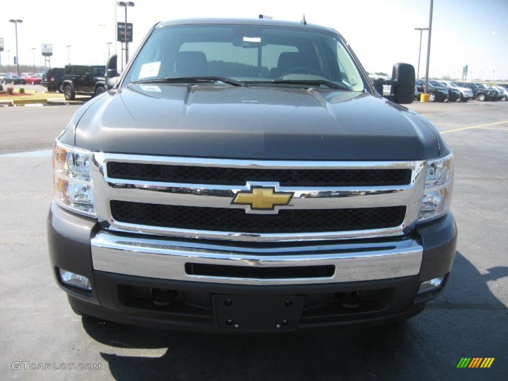 2011 Silverado 1500 LT Crew Cab 4x4 - Taupe Gray Metallic / Ebony photo #2