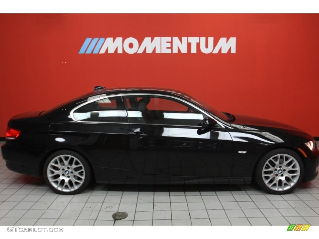 2008 3 Series 328i Coupe - Jet Black / Black photo #4