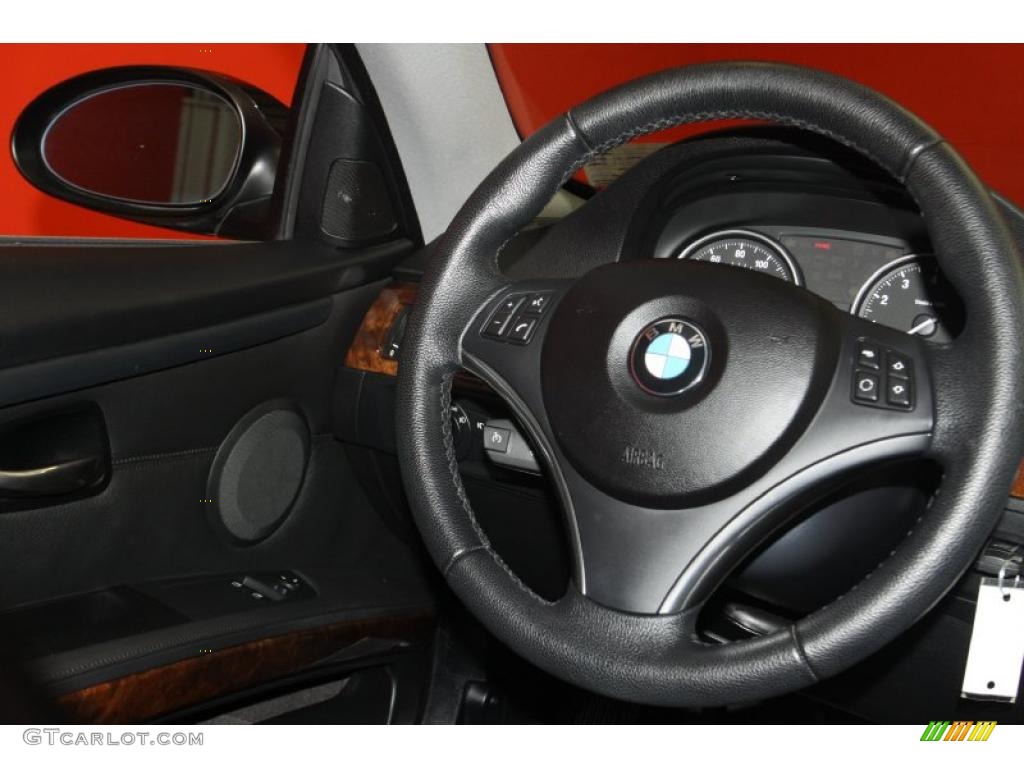 2008 3 Series 328i Coupe - Jet Black / Black photo #13
