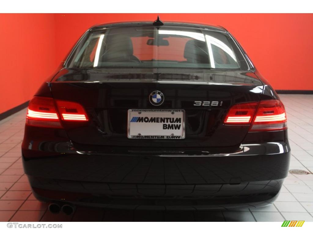 2008 3 Series 328i Coupe - Jet Black / Black photo #18