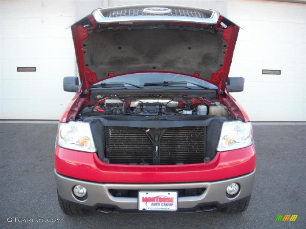 2006 F150 Lariat SuperCrew 4x4 - Bright Red / Tan photo #8