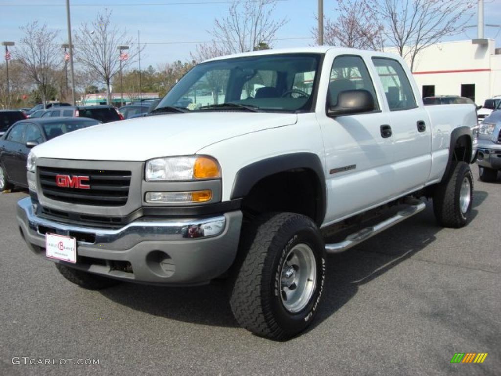 Summit White 2006 GMC Sierra 2500HD SLE Crew Cab 4x4 Exterior Photo #47293808