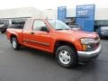 2008 Inferno Orange Metallic Chevrolet Colorado Work Truck Extended Cab  photo #1