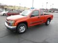 2008 Inferno Orange Metallic Chevrolet Colorado Work Truck Extended Cab  photo #3