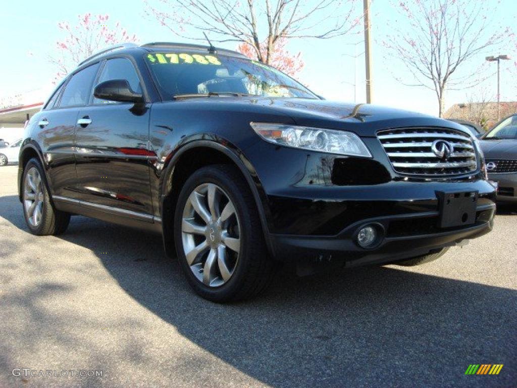 2004 FX 35 AWD - Black Obsidian / Brick/Black photo #1