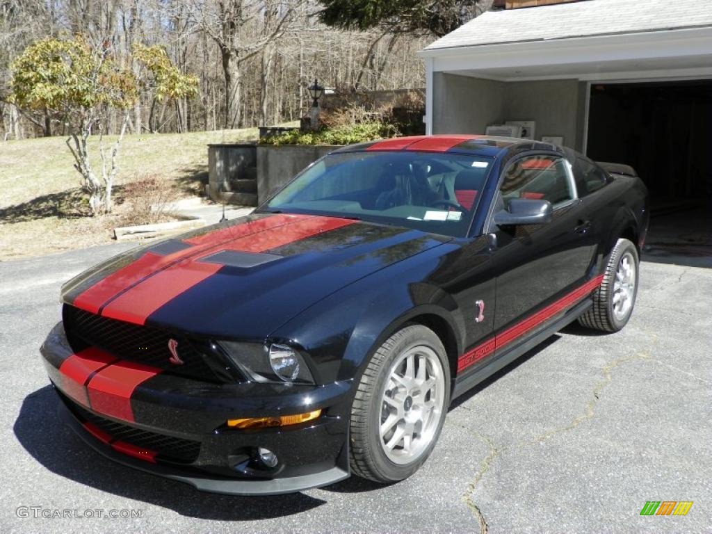 2007 Mustang Shelby GT500 Coupe - Black / Black/Red photo #1