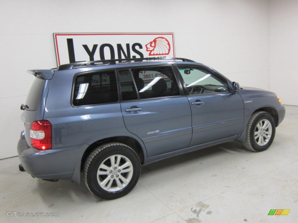 2007 Highlander Hybrid Limited 4WD - Bluestone Metallic / Ash Gray photo #22