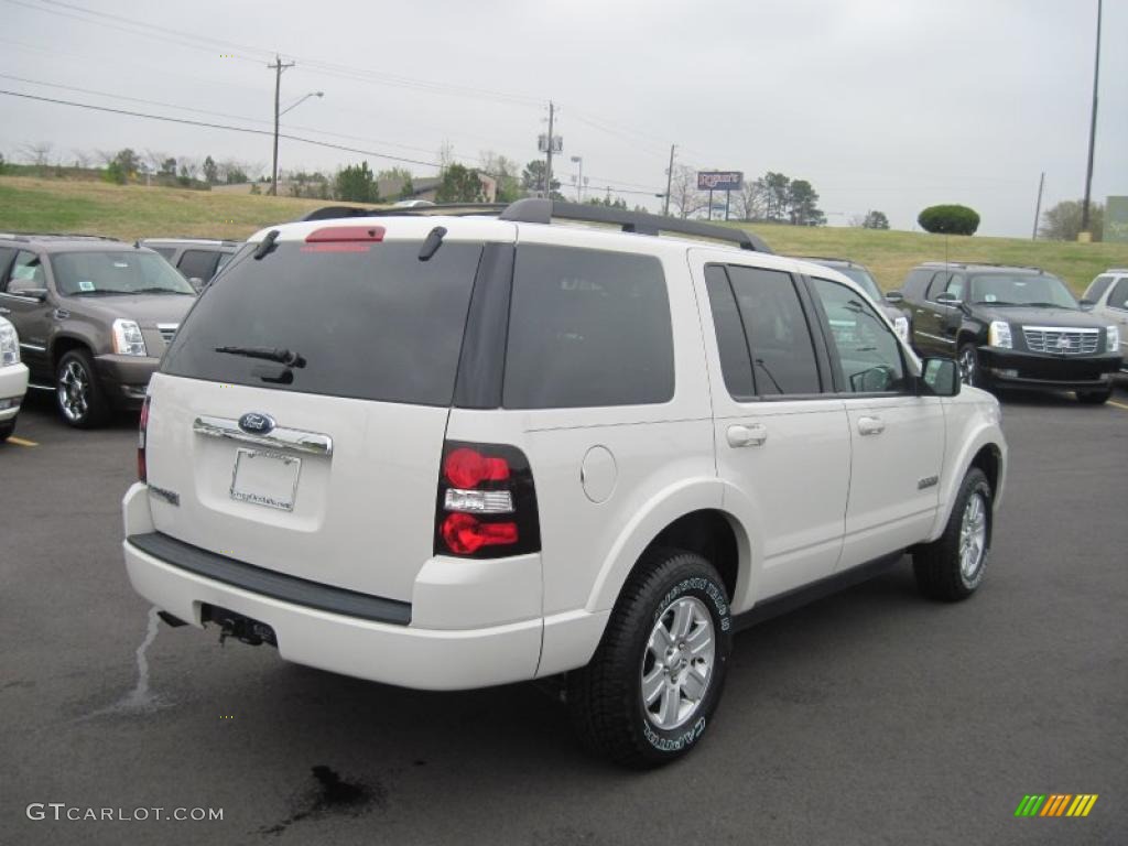 2008 Explorer XLT - White Suede / Black/Camel photo #5