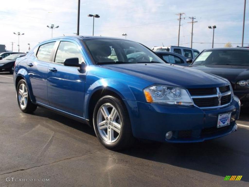 2009 Avenger SXT - Deep Water Blue Pearl / Dark Slate Gray photo #2