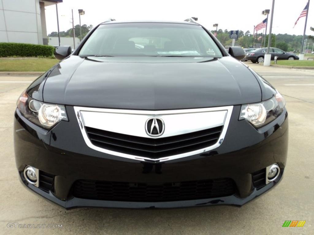 2011 TSX Sport Wagon - Crystal Black Pearl / Ebony photo #5