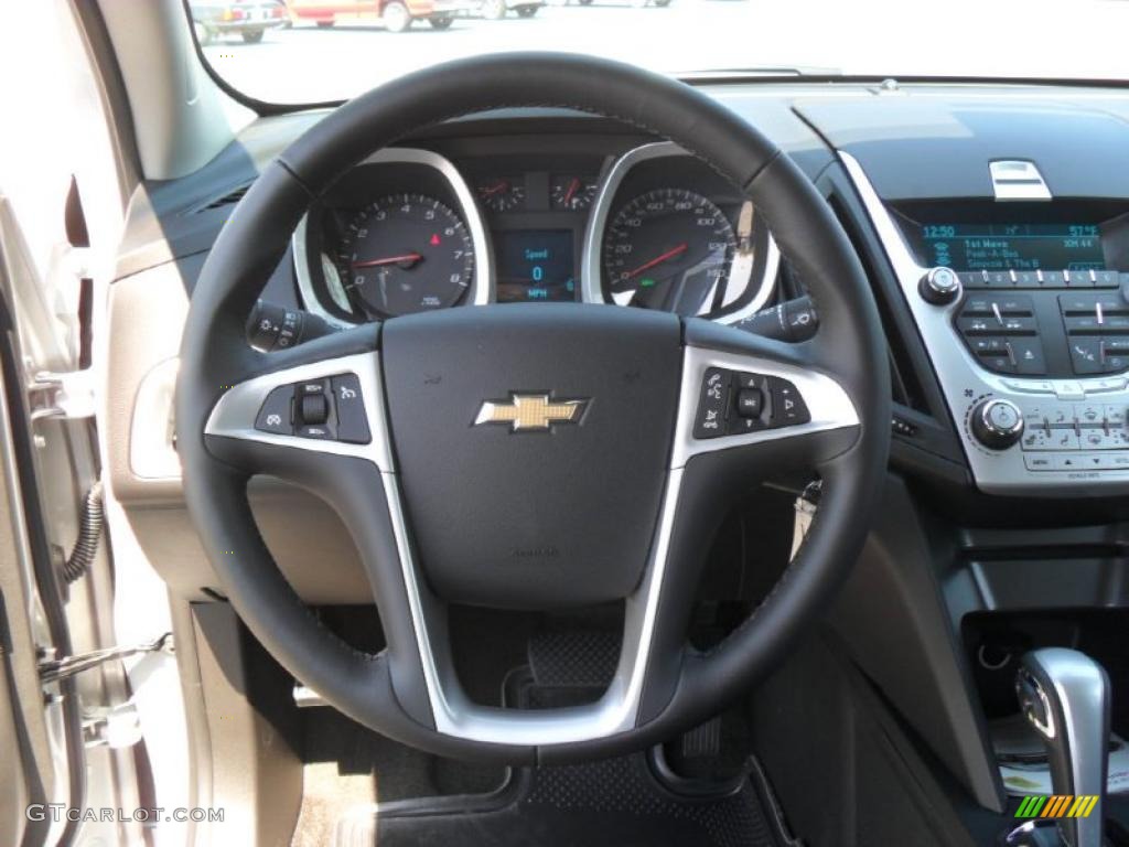 2011 Chevrolet Equinox LTZ Jet Black Steering Wheel Photo #47300402