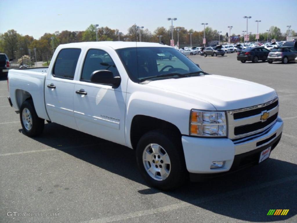 2011 Silverado 1500 LT Crew Cab - Summit White / Ebony photo #6