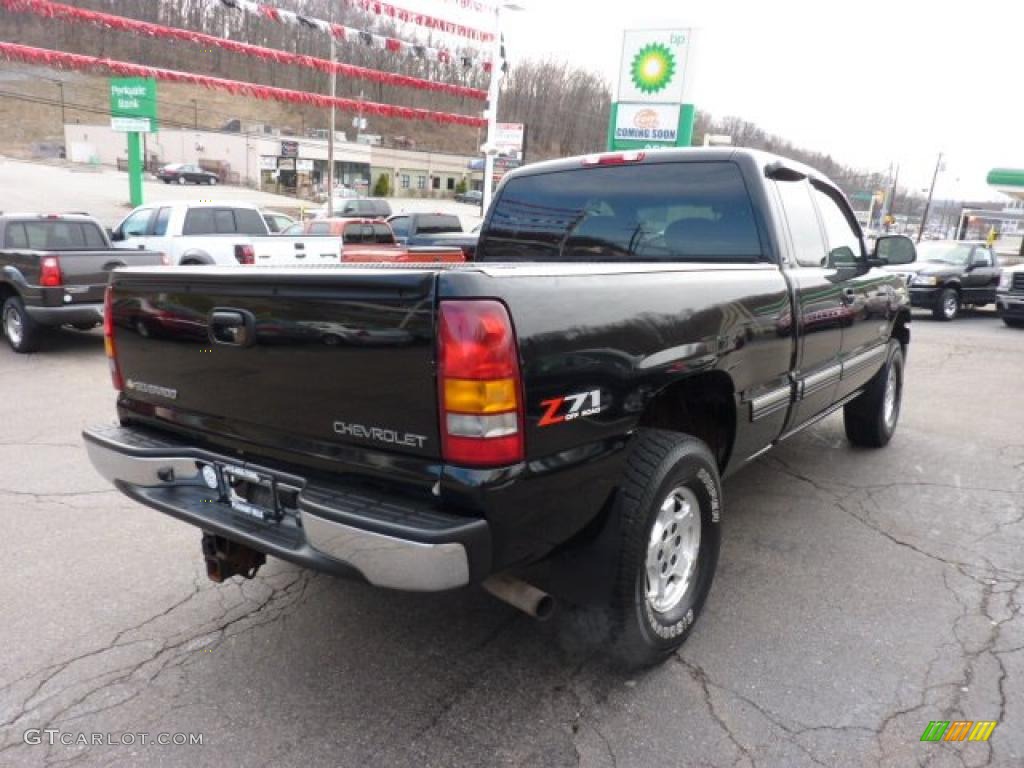 2002 Silverado 1500 LS Extended Cab 4x4 - Onyx Black / Graphite Gray photo #5