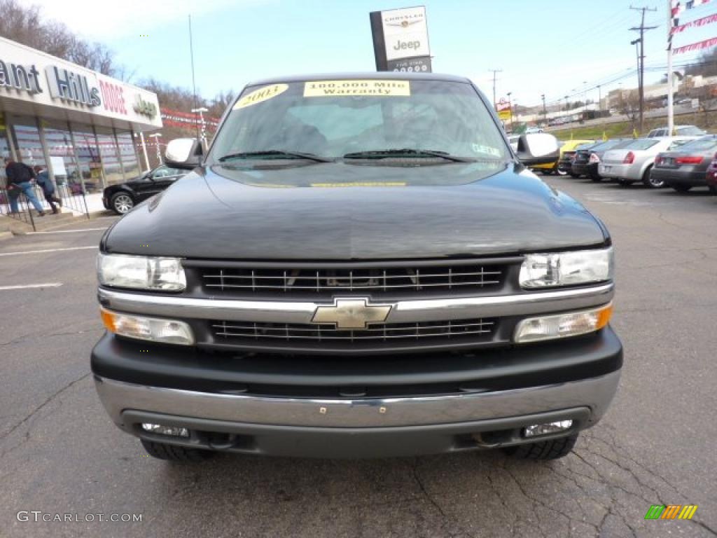 2002 Silverado 1500 LS Extended Cab 4x4 - Onyx Black / Graphite Gray photo #8