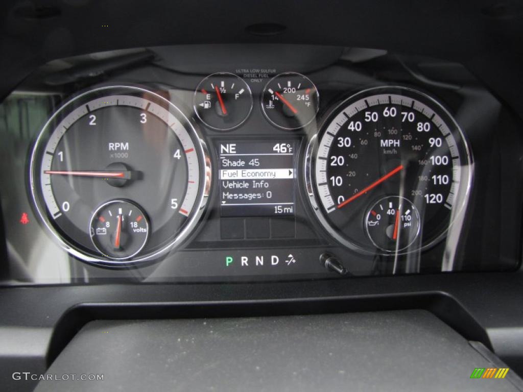 2011 Dodge Ram 3500 HD SLT Outdoorsman Crew Cab Gauges Photo #47303144