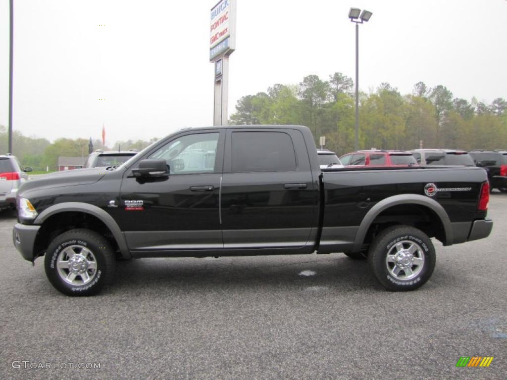 Brilliant Black Crystal Pearl 2011 Dodge Ram 2500 HD SLT Outdoorsman Crew Cab 4x4 Exterior Photo #47303249