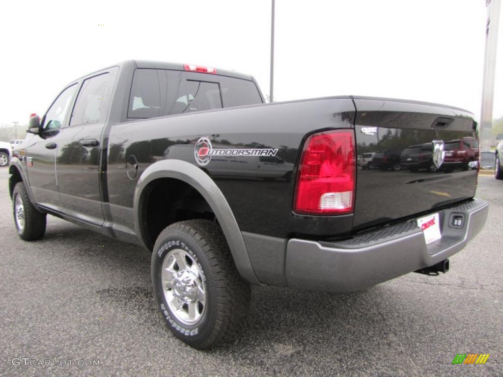 Brilliant Black Crystal Pearl 2011 Dodge Ram 2500 HD SLT Outdoorsman Crew Cab 4x4 Exterior Photo #47303264