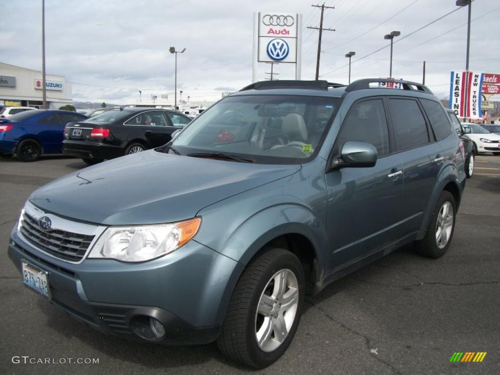 2009 Forester 2.5 X Limited - Sage Green Metallic / Platinum photo #3