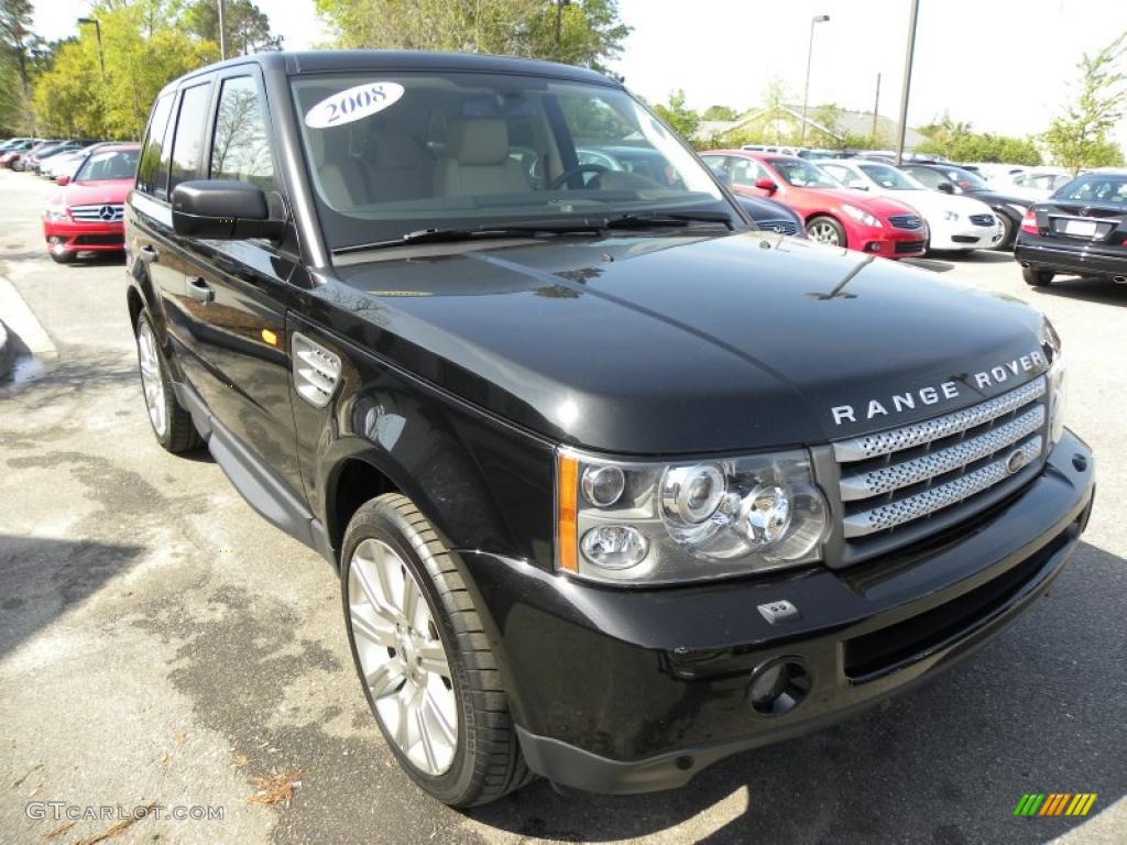 2008 Range Rover Sport Supercharged - Santorini Black / Ivory photo #1