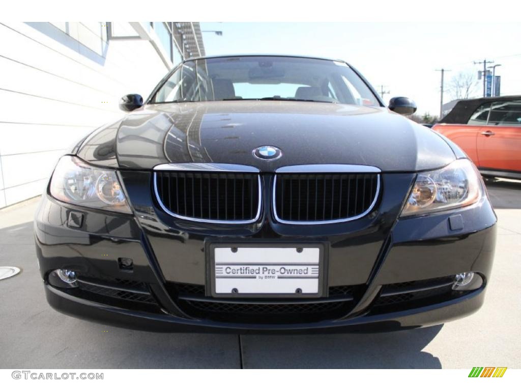 2008 3 Series 328xi Sedan - Black Sapphire Metallic / Gray photo #2