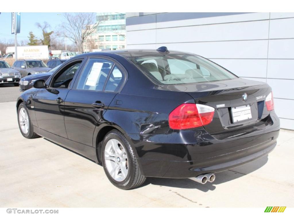 2008 3 Series 328xi Sedan - Black Sapphire Metallic / Gray photo #4