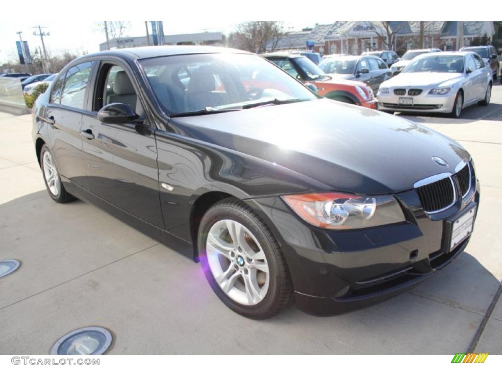 2008 3 Series 328xi Sedan - Black Sapphire Metallic / Gray photo #6