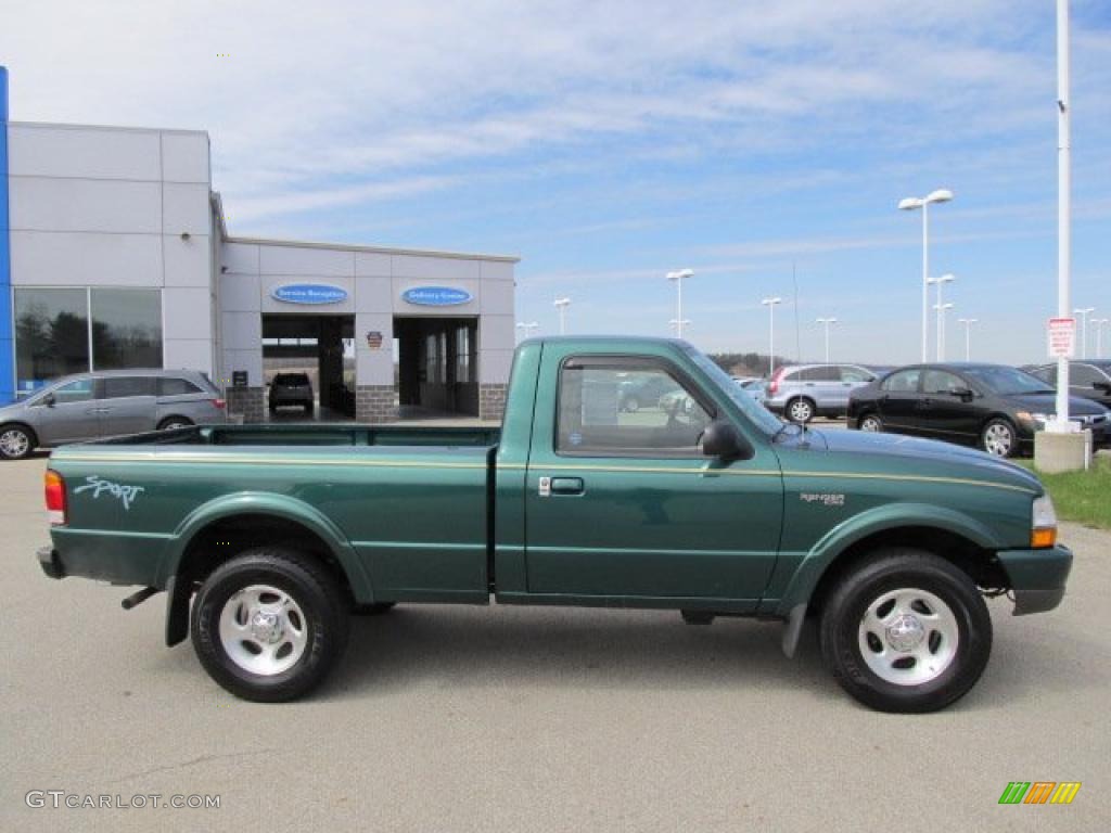 1999 Ranger Sport Extended Cab 4x4 - Amazon Green Metallic / Medium Prairie Tan photo #10