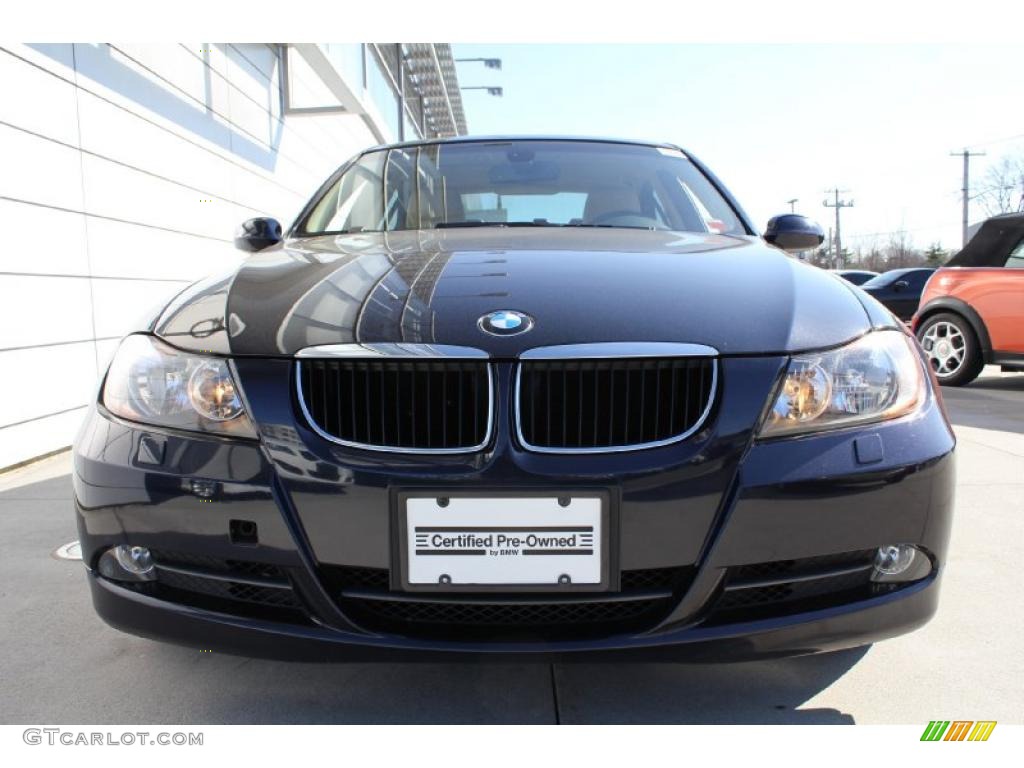 2008 3 Series 328xi Sedan - Monaco Blue Metallic / Beige photo #2