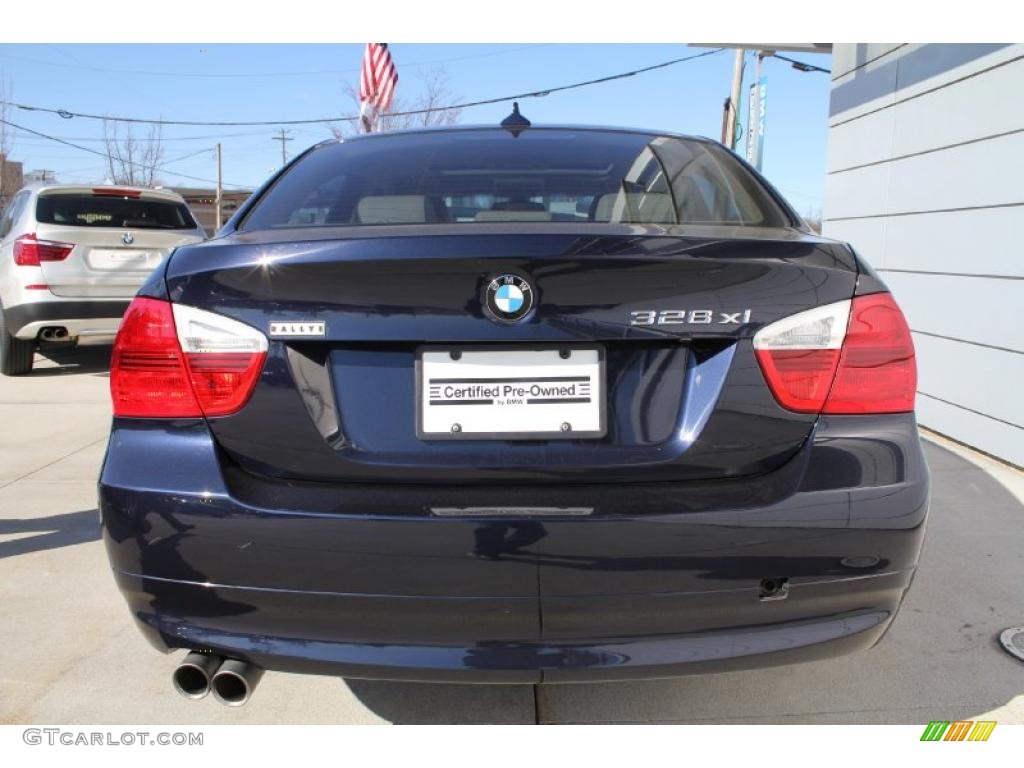 2008 3 Series 328xi Sedan - Monaco Blue Metallic / Beige photo #5