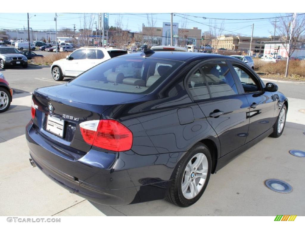 2008 3 Series 328xi Sedan - Monaco Blue Metallic / Beige photo #6