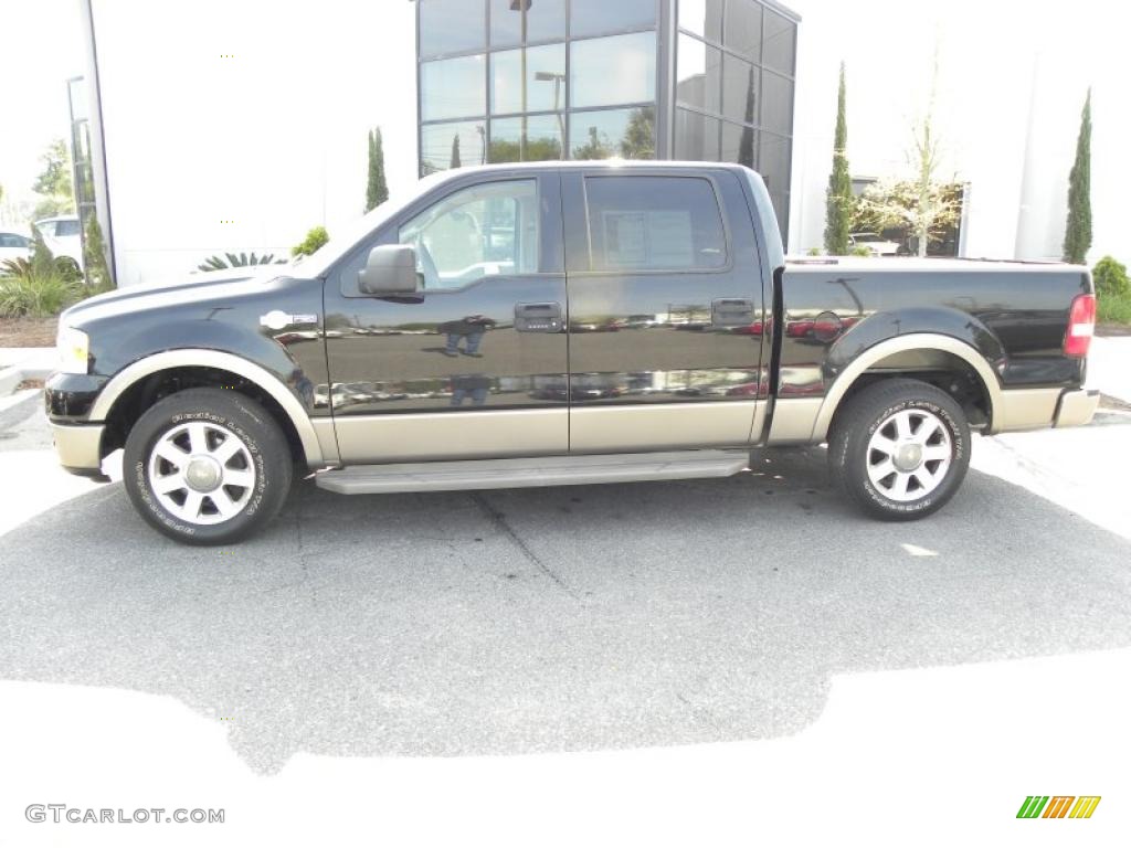 2005 F150 King Ranch SuperCrew - Black / Castano Brown Leather photo #2