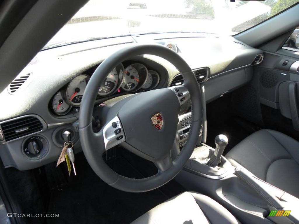 2008 911 Carrera S Coupe - Meteor Grey Metallic / Stone Grey photo #3