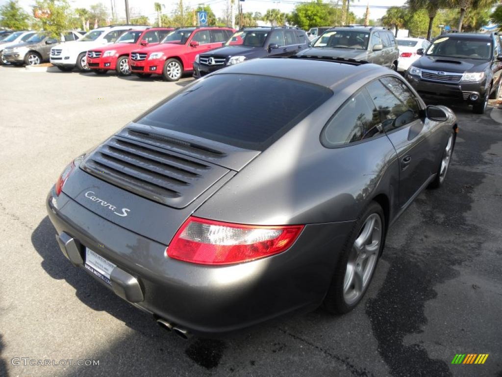 2008 911 Carrera S Coupe - Meteor Grey Metallic / Stone Grey photo #12