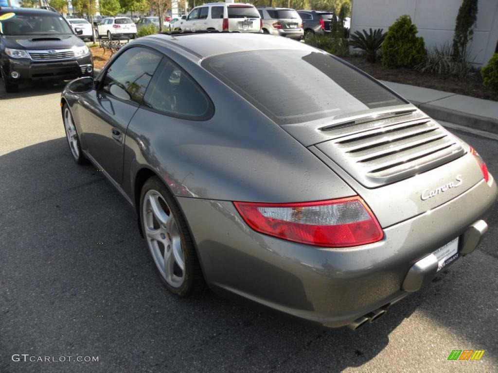 2008 911 Carrera S Coupe - Meteor Grey Metallic / Stone Grey photo #14