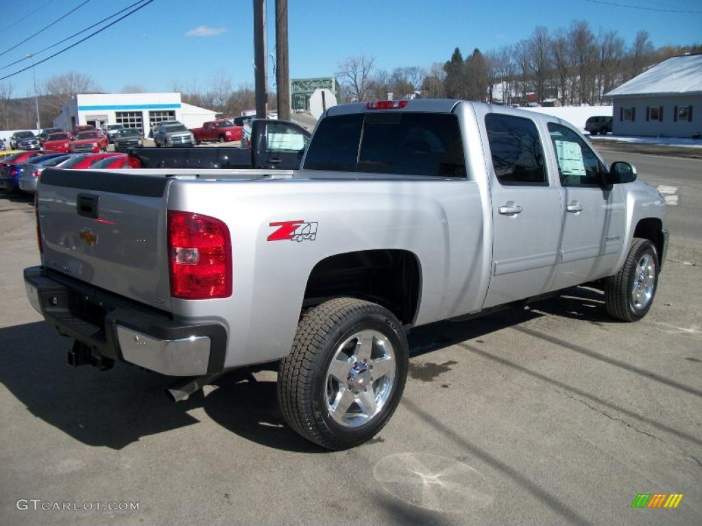 Sheer Silver Metallic 2011 Chevrolet Silverado 2500HD LTZ Crew Cab 4x4 Exterior Photo #47306972