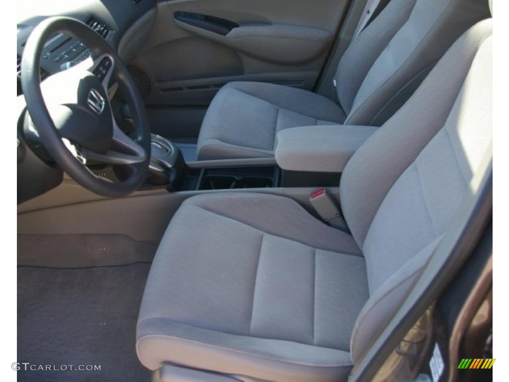2010 Civic EX Sedan - Urban Titanium Metallic / Beige photo #3