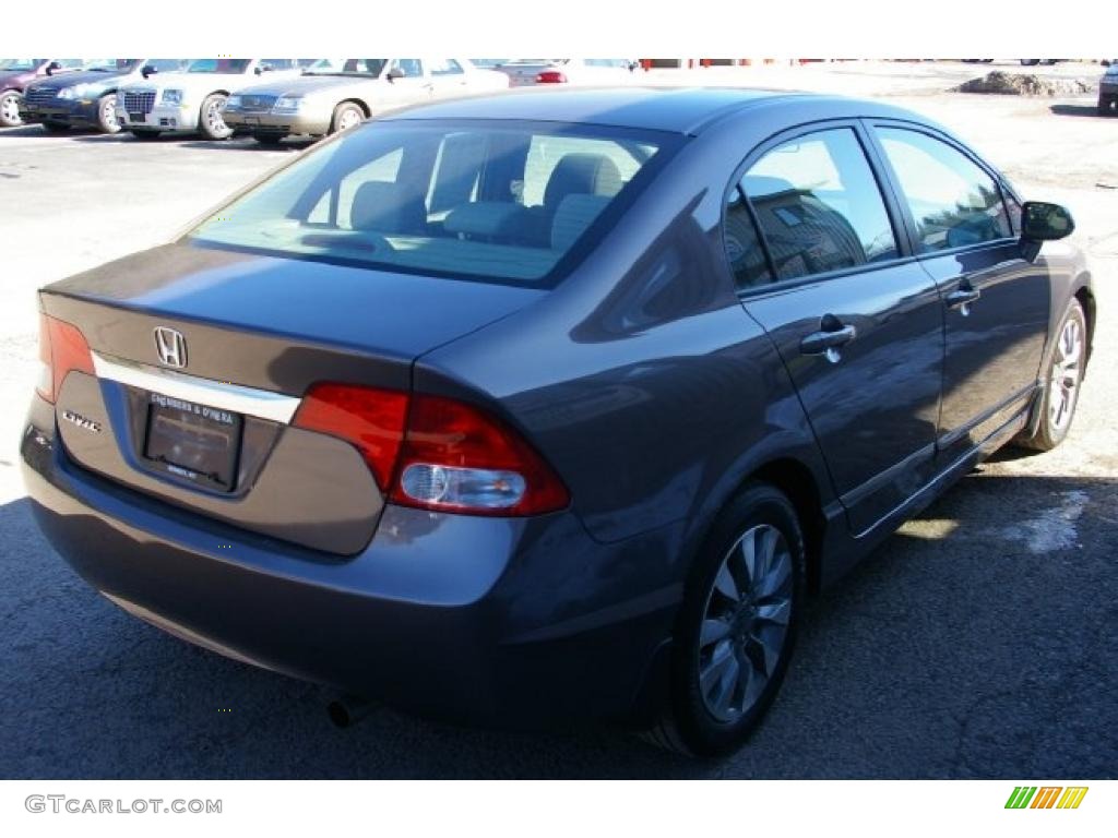 2010 Civic EX Sedan - Urban Titanium Metallic / Beige photo #10