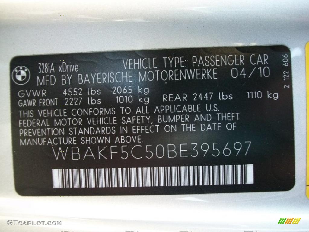 2011 BMW 3 Series 328i xDrive Coupe Info Tag Photo #47309372