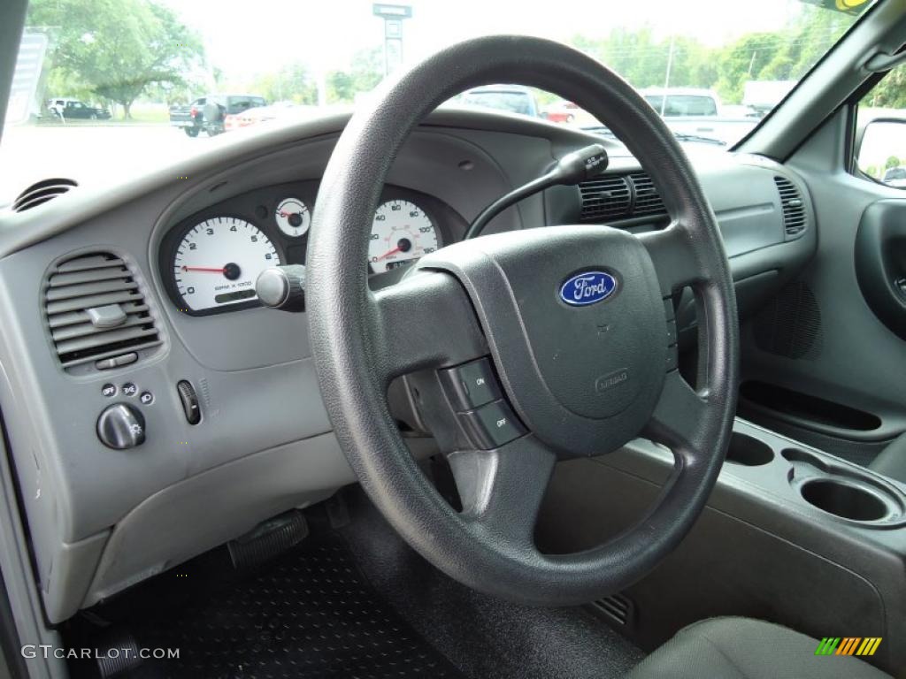 2004 Ford Ranger Edge SuperCab Medium Dark Flint Steering Wheel Photo #47309420