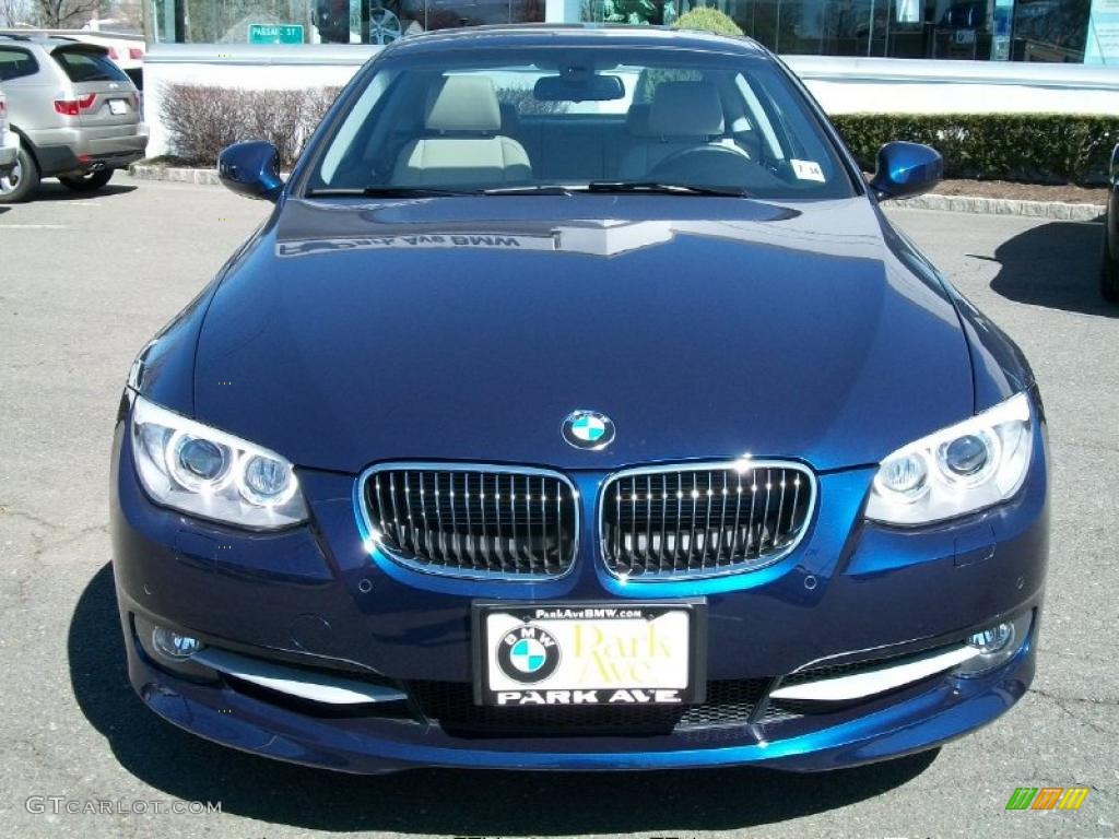 2011 3 Series 328i xDrive Coupe - Deep Sea Blue Metallic / Oyster/Black Dakota Leather photo #2