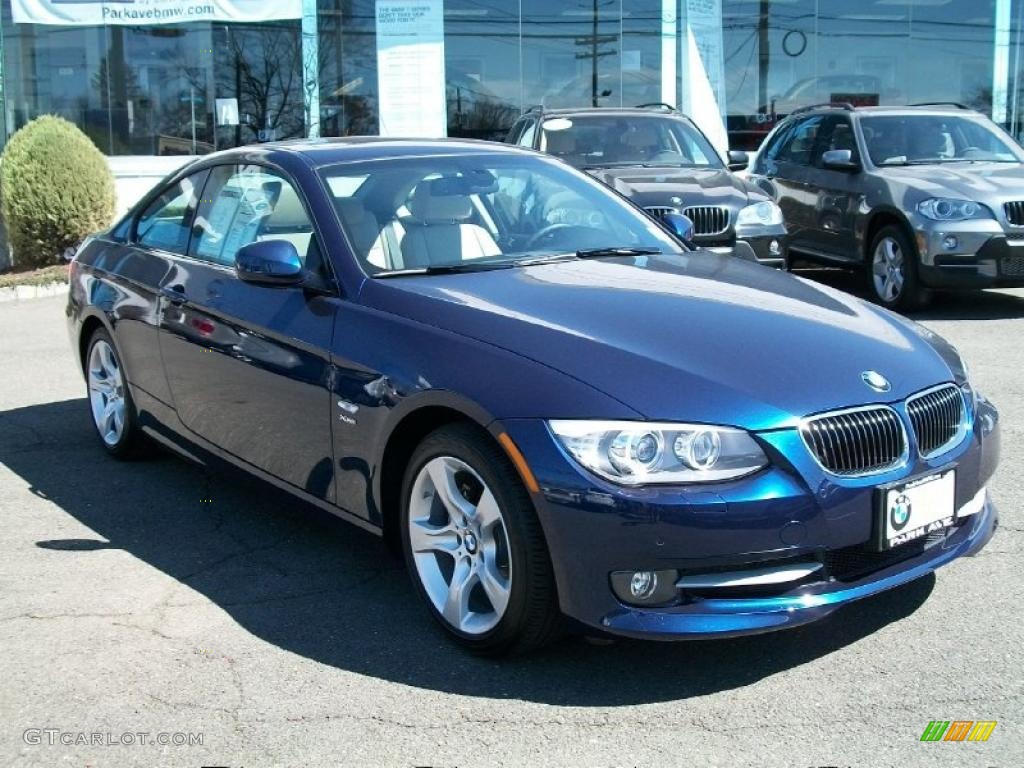 2011 3 Series 328i xDrive Coupe - Deep Sea Blue Metallic / Oyster/Black Dakota Leather photo #3