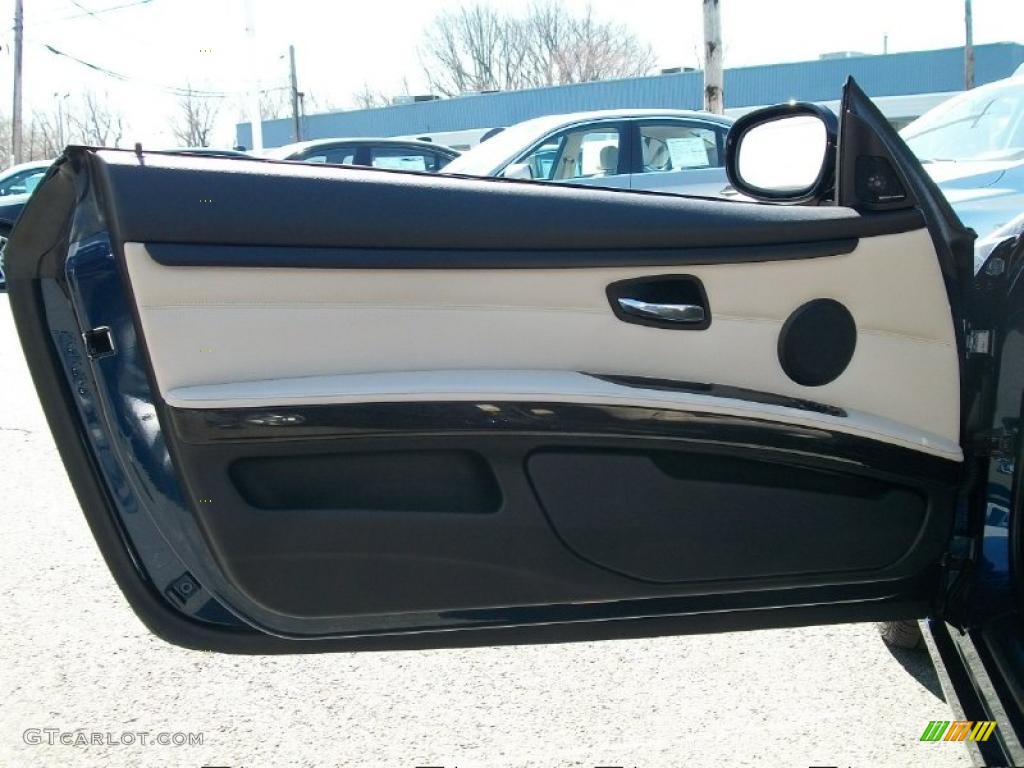 2011 BMW 3 Series 328i xDrive Coupe Oyster/Black Dakota Leather Door Panel Photo #47310113