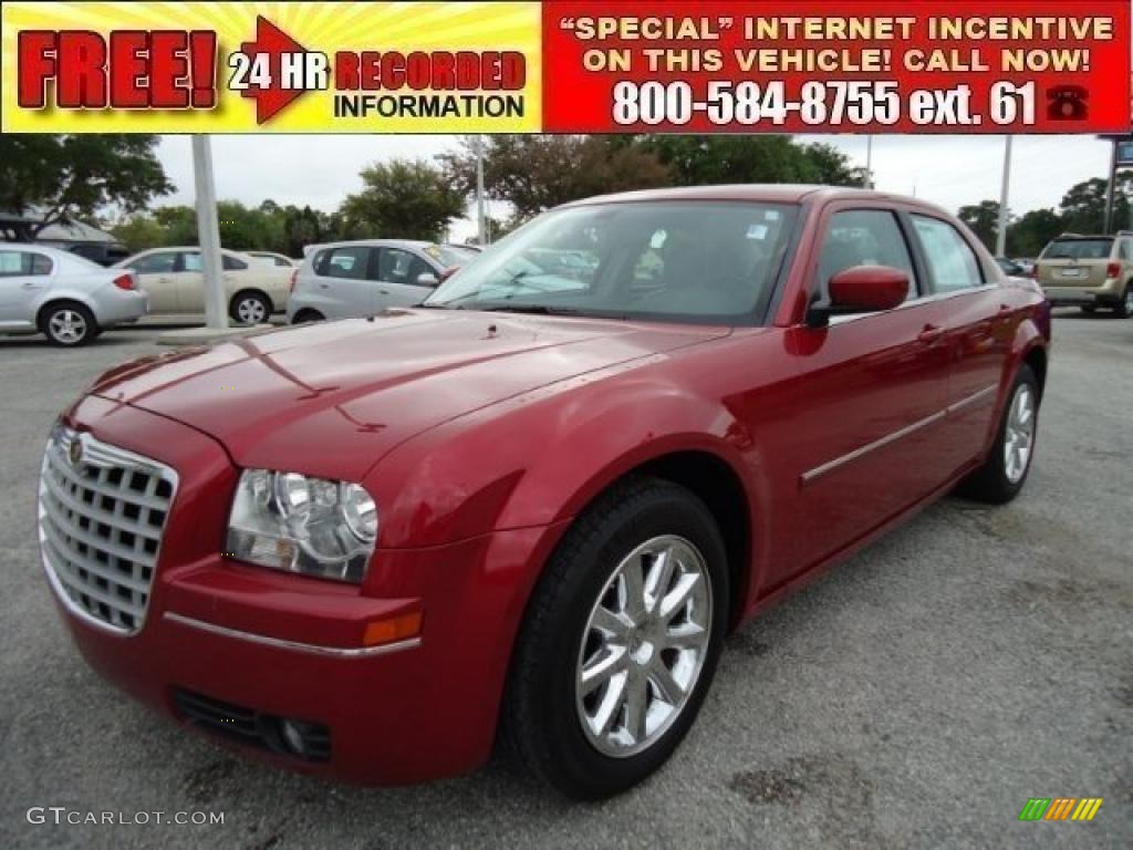 2007 300 Touring - Inferno Red Crystal Pearlcoat / Dark Slate Gray/Light Graystone photo #1