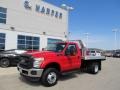 Vermillion Red 2011 Ford F350 Super Duty XL Regular Cab 4x4 Chassis