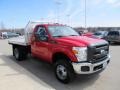 Vermillion Red - F350 Super Duty XL Regular Cab 4x4 Chassis Photo No. 2