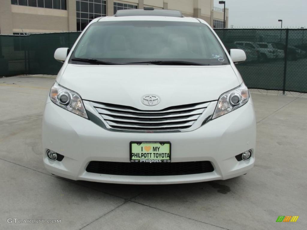 2011 Sienna Limited - Blizzard White Pearl / Bisque photo #8