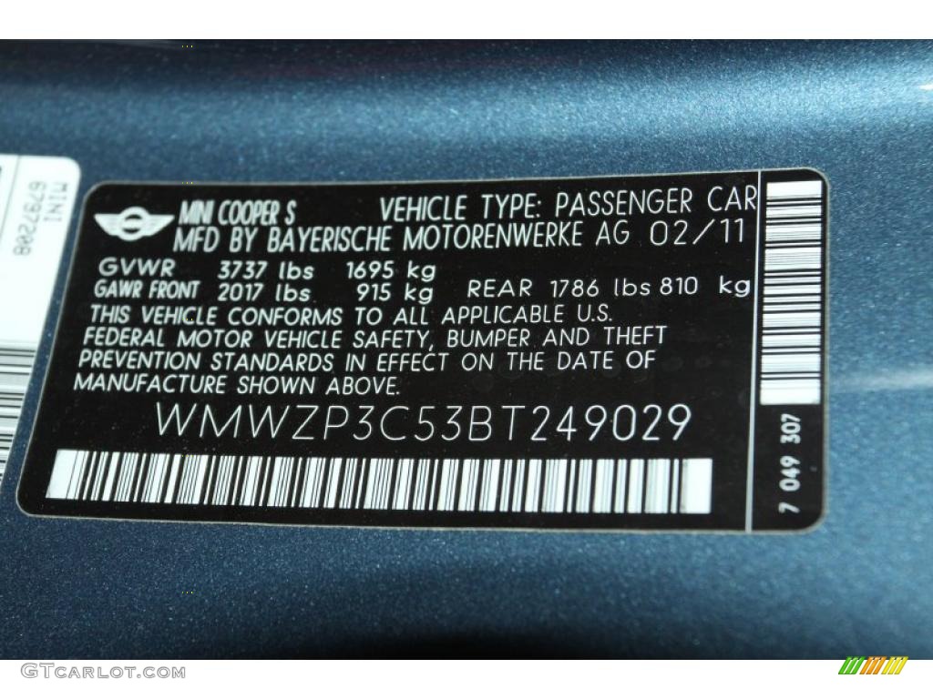 2011 Cooper S Convertible - Horizon Blue Metallic / Carbon Black photo #6