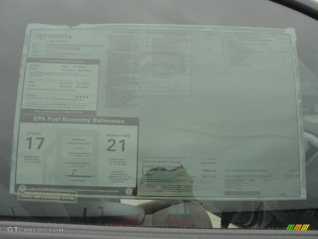 2011 Tacoma V6 SR5 PreRunner Double Cab - Silver Streak Mica / Graphite Gray photo #33